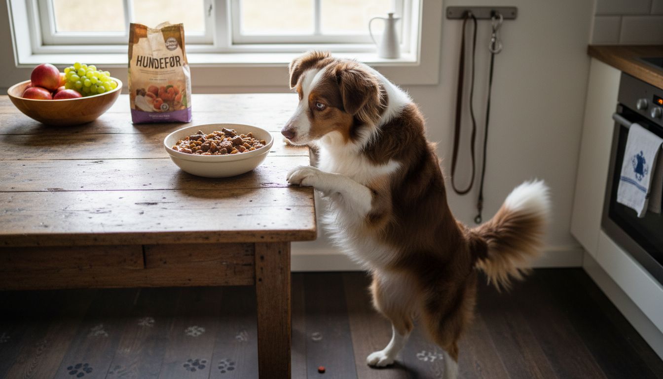 Hund klar for et sunt og proteinrikt måltid