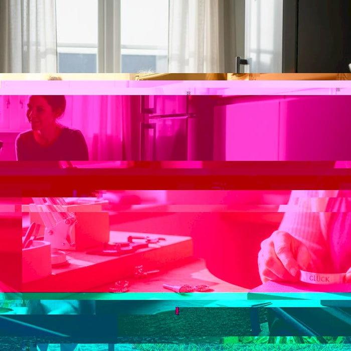 Hunden bryr seg ikke om maten på kjøkkenet hjemme.