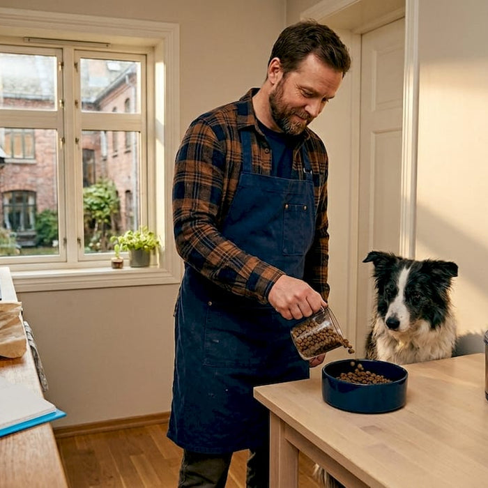 Hunden får spesialtilpasset mat laget på kjøkkenet.