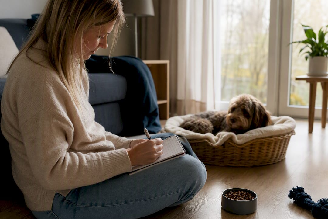 Eier legger merke til symptomer mens hunden ligger ned