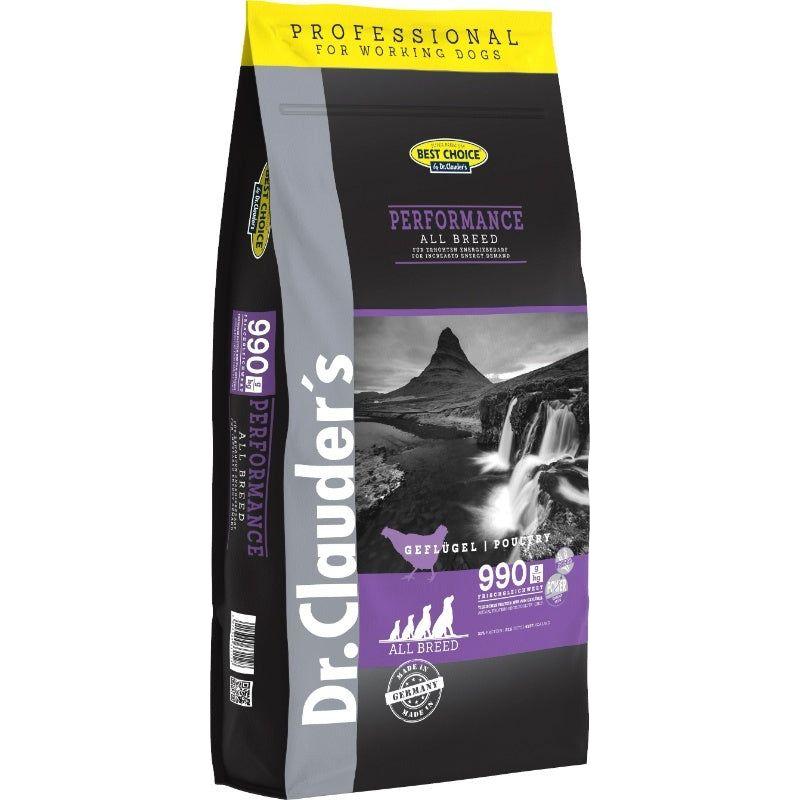 20kg Høj Energi Hundefoder | Power Performance | Dr.Clauder's Tørfoder